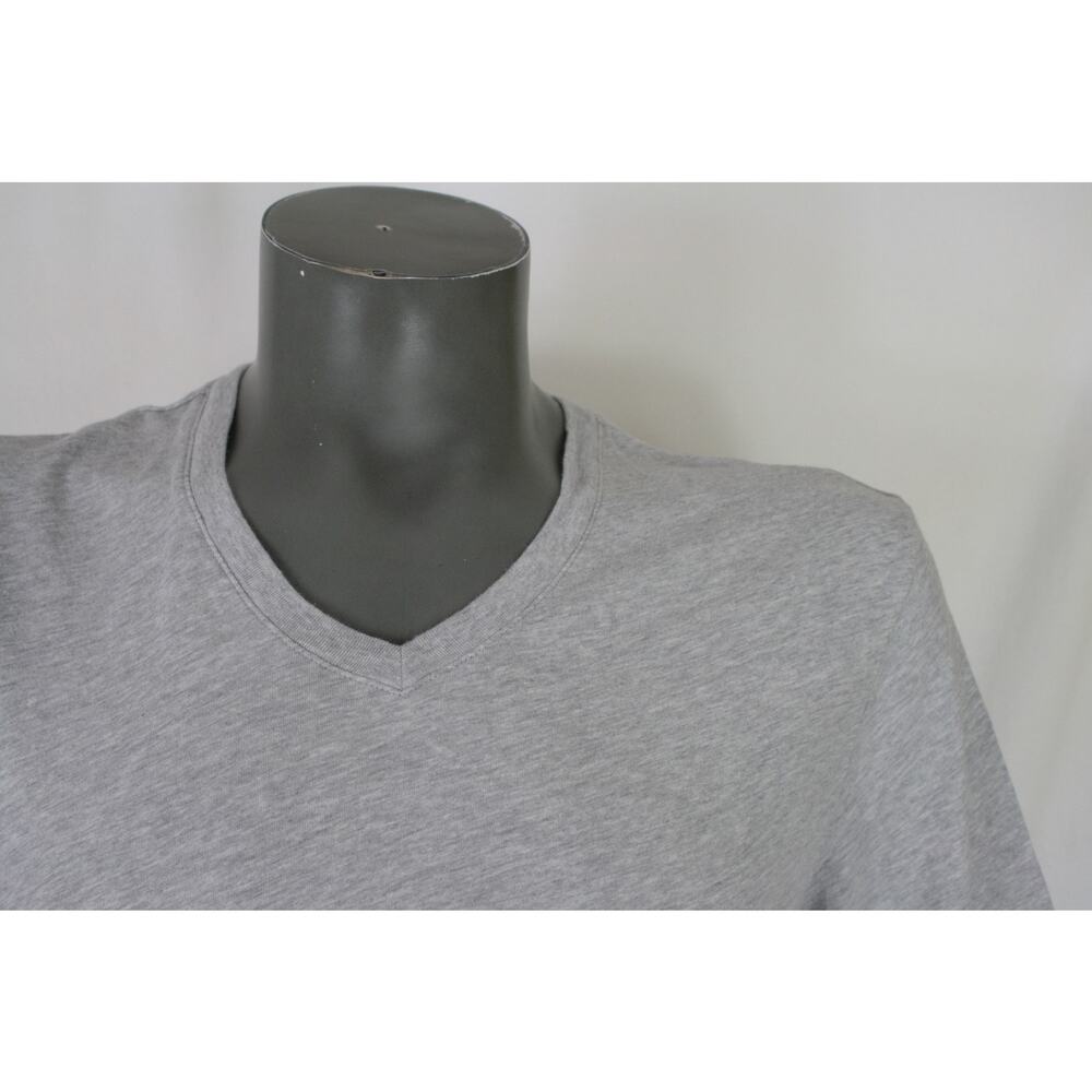 Psycho Bunny Tail Logo V Neck T Shirt Womens Large Gray S/S Tee - Picture 4 of 6